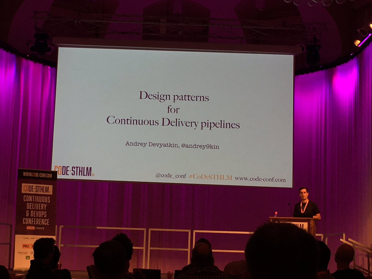 RemoteForever's tweet photo. Design in ops?! Yes it's a thing
@Andrey9kin shares his wisdom on creating #ContinuousDelivery pipelines using #design patterns. #CoDeSTHLM https://t.co/jBOSPjy7tK