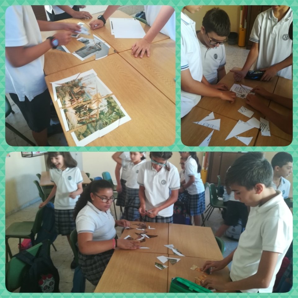 SagradoCMadrid's tweet image. Working periods of History in Social Science in cooperative groups. #6th grade #bilingualProgram