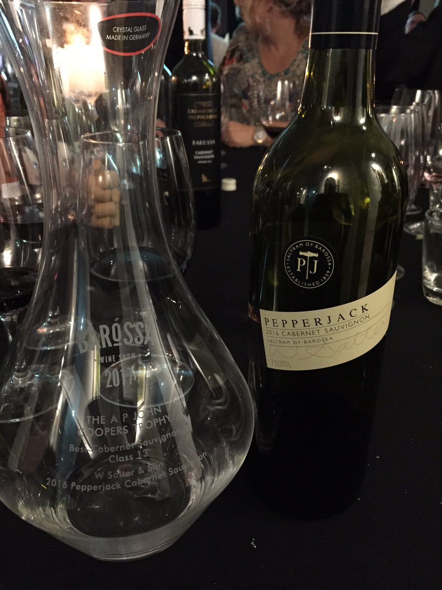 Ecstatic to be awarded the #apjohncoopers trophy for Best Cabernet Sauvignon Trophy at the #Barossawineshow
