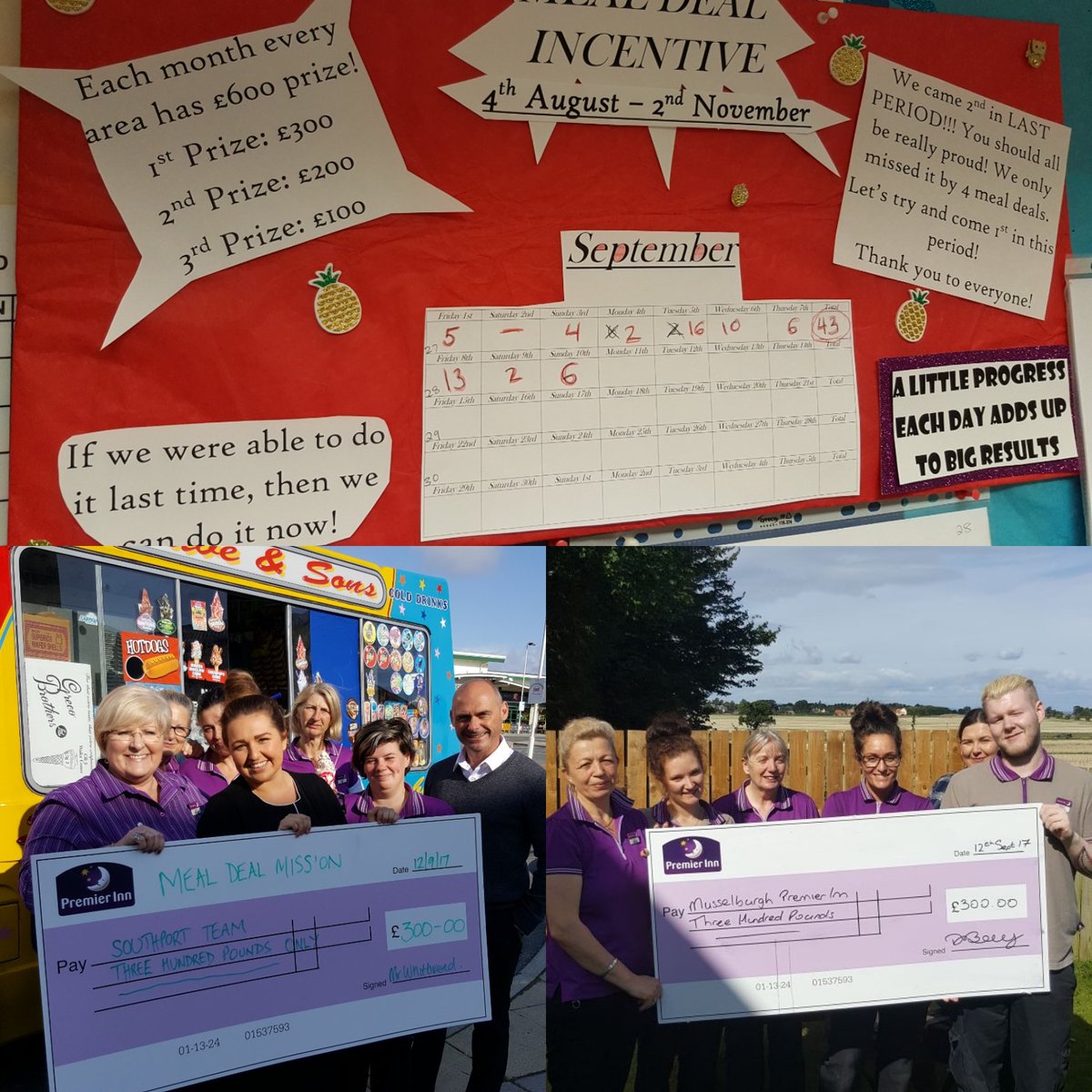 Proof "What gets measured gets done."  Team tracking boards for Meal Deal Mission by Georgia at Southport and Ormskirk and both are winners!