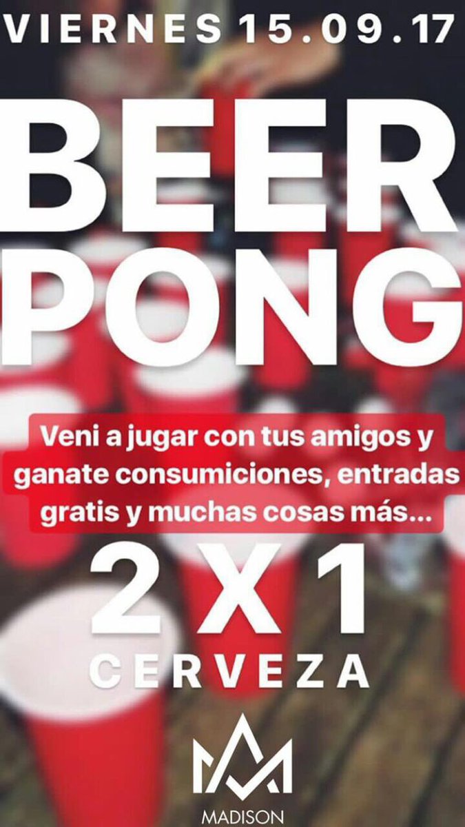 Caa_33's tweet photo. 🏓🍺||Beer Pong||🍺🏓

🎉🍻2x1 en Cerveza 🍻🎉

🎫Pedime tu ingreso con descuento❗️

❗️❗️RT x ingresos free ❗️❗️ https://t.co/k8dLxTJugt
