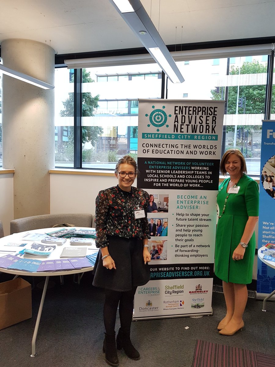 Ent_AdvisersSCR's tweet photo. Come and find us at the #SYFlaunch Employment zone to find out more about the Enterprise Adviser Network #4employerencounters https://t.co/iMQOt8fiFM