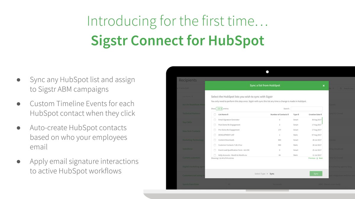 sigstr's tweet photo. We're pumped about the next generation of our @HubSpot integration that @bryan_wade just revealed to webinar attendees #SigstrHubSpotSecrets https://t.co/Nk3b5dKPr5