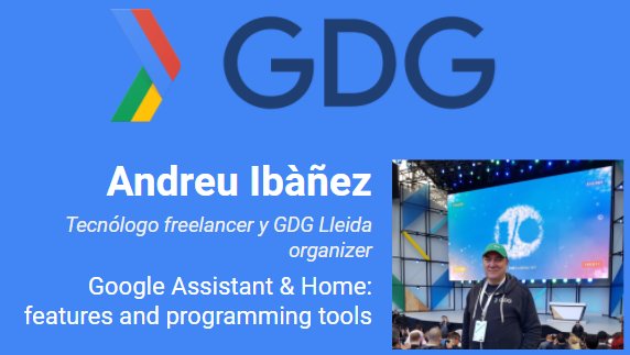 GDG_ES's tweet image. #GDGSummitES | ¿#Programmingtools para 💻🏡 #GoogleAssistant #GoogleHome? @andreuibanez nos lo cuenta 👉 goo.gl/QeagGV @usal