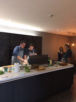 Fantastic food and beautiful kitchen @TimMaddamsChef @System6Kitchens @DanaMulligan1 #exeterkitchens
