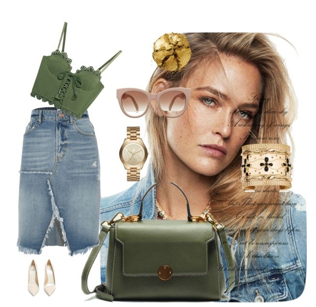 Casual Green Look with Neva, the star of our Leather Collection!😍😍😍