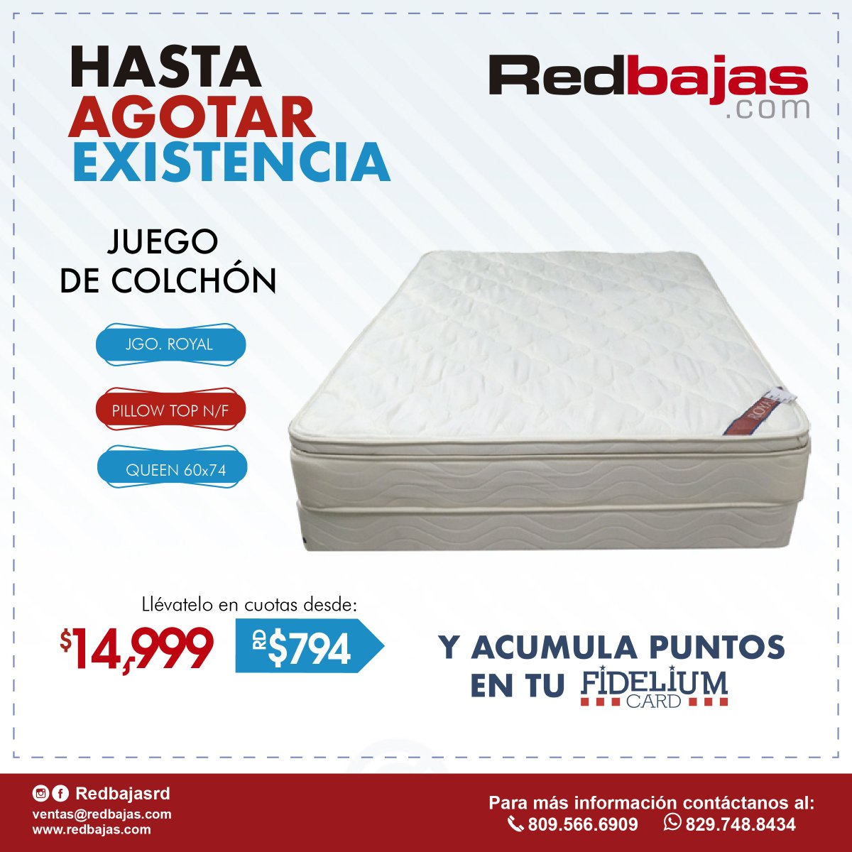 fideliumcard's tweet photo. ¡Aprovecha antes que se acaben! Duerme mejor con Redbajas y los puntos que acumulas en tu Fidelium Card https://t.co/thruvAknSU