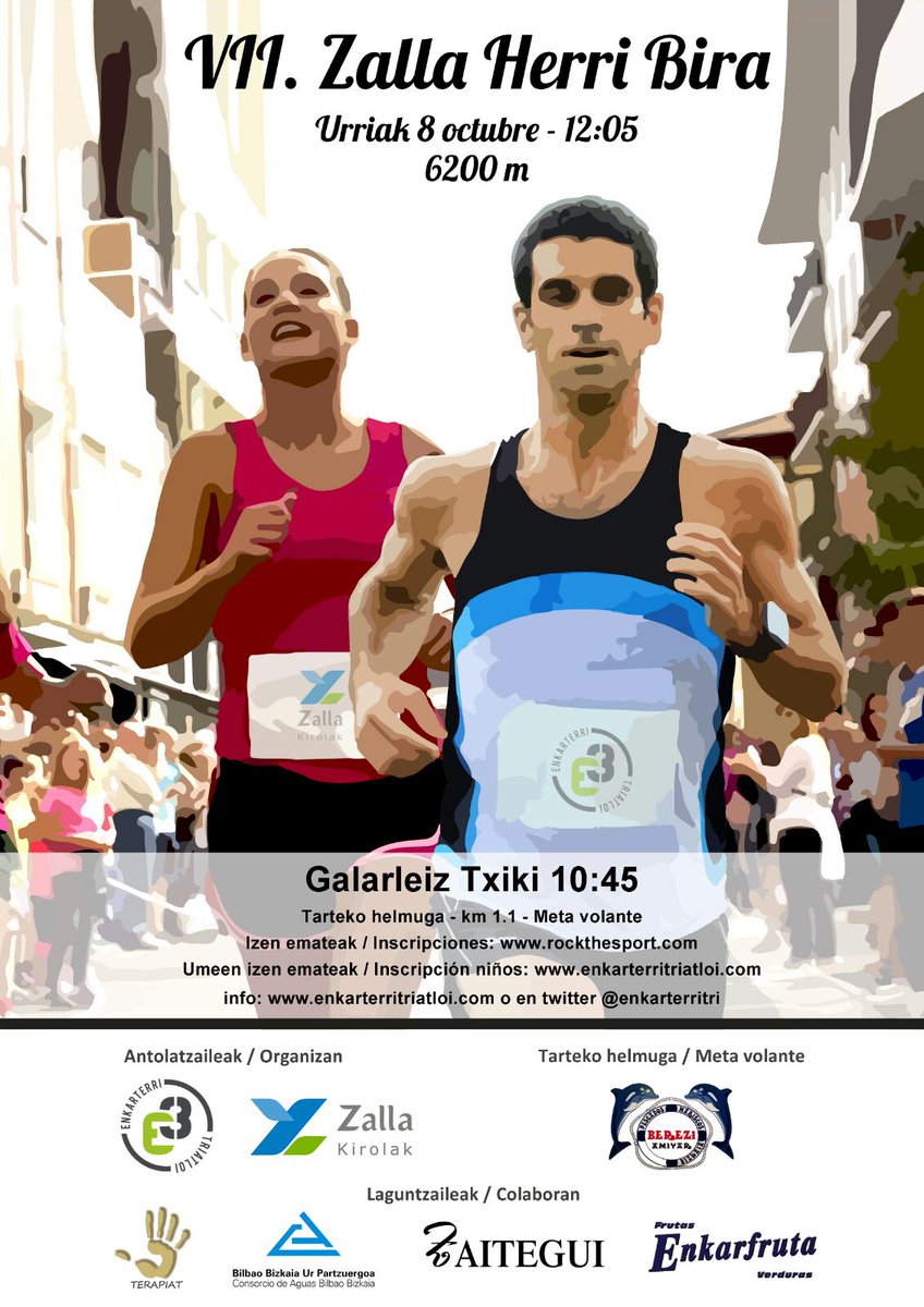 Urriaren 8an, igandea, VII. Zalla Herri Bira.
El 8 de octubre, domingo, VII Zalla Herri Bira.
#Zalla #Enkarterri