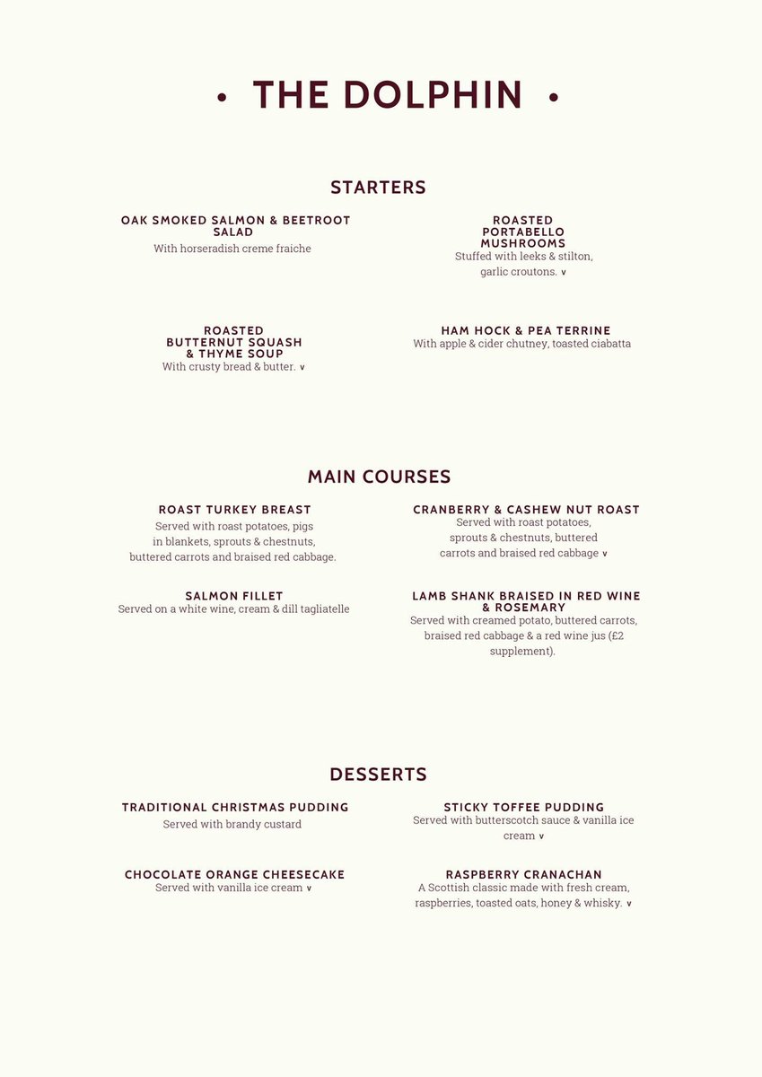 Our Christmas Party Menu is now available.  Book with us before 31st October and receive a free bottle of prosecco for the table