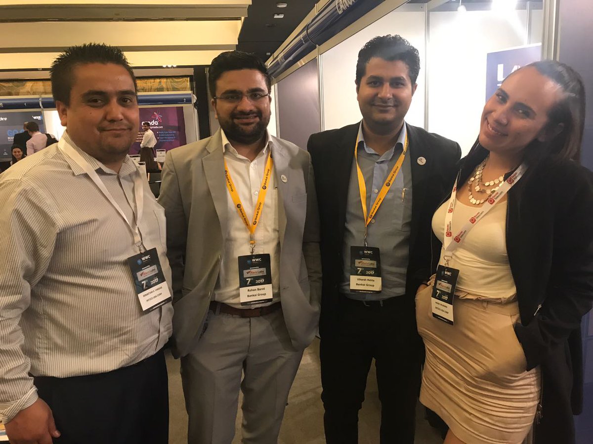 Bankai_Group's tweet photo. Day2 at #WWC17 is full of business discussions &amp; networking! Bankai's #VoiceExperts after an insightful session about #BridgeVoicePluto https://t.co/9zoPre4MZ8