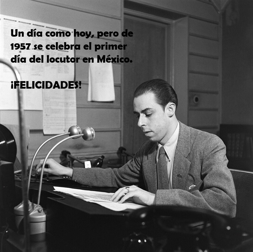 juarezmojica's tweet image. #EfemérideTelecom. El 14 de septiembre de 1957 se celebra el primer #DíadelLocutor en México. Felicidades.