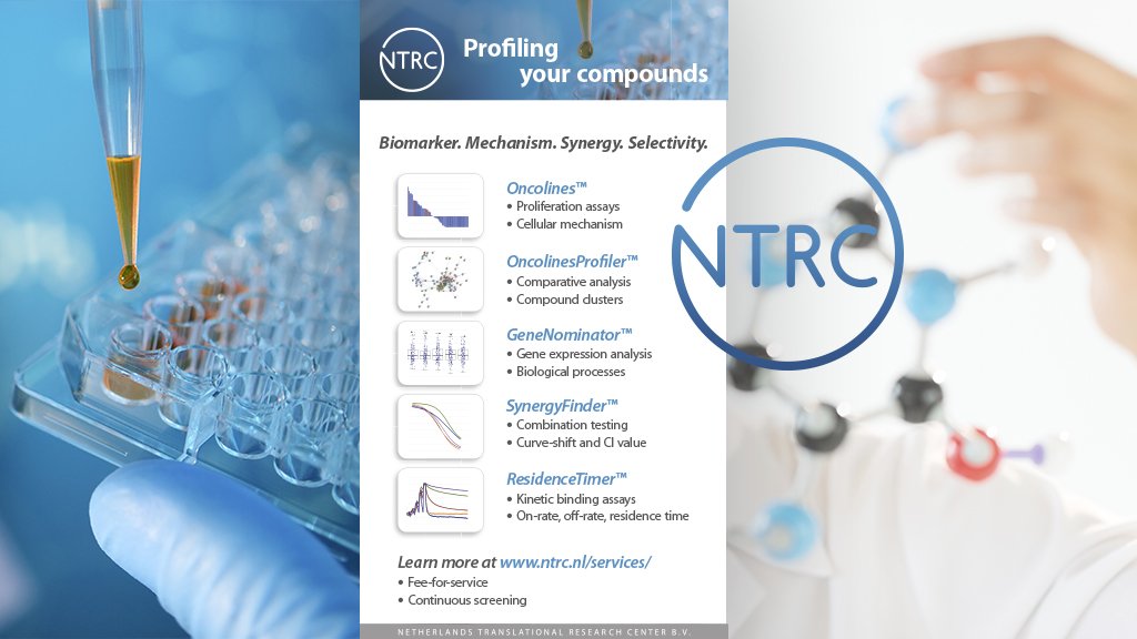 NTRC_Services's tweet photo. Hello World! @NTRC_Services is now on Twitter
#PrecisionMedicine #Oncolines #SynergyFinder #GeneNominator #ResidenceTimer #compoundprofiling https://t.co/Vpf1tmUoQB