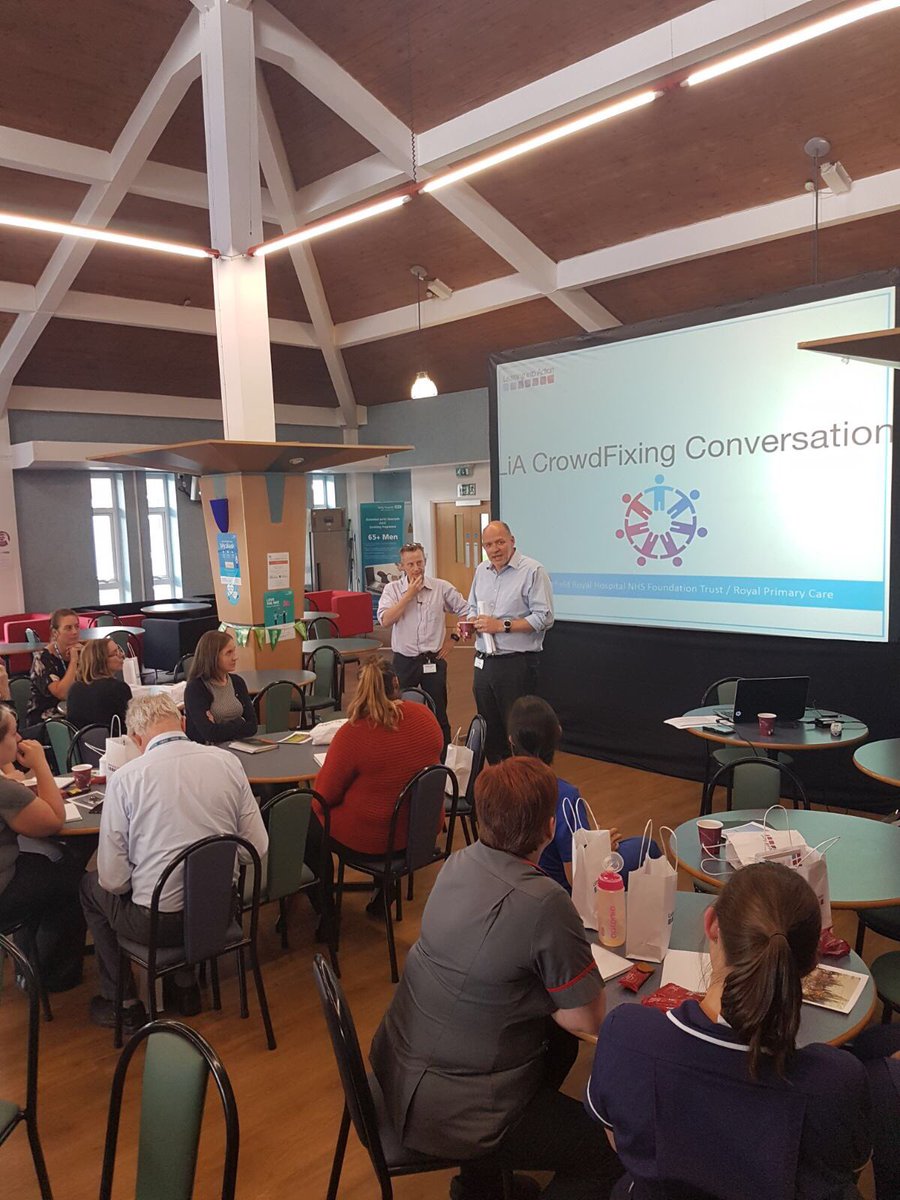 LiACRHospital's tweet photo. Talking through @LiAJourney with the Chief Executive - outlining that staff have permission to act &amp; to take forward changes &amp; improvements https://t.co/B985vymX3M