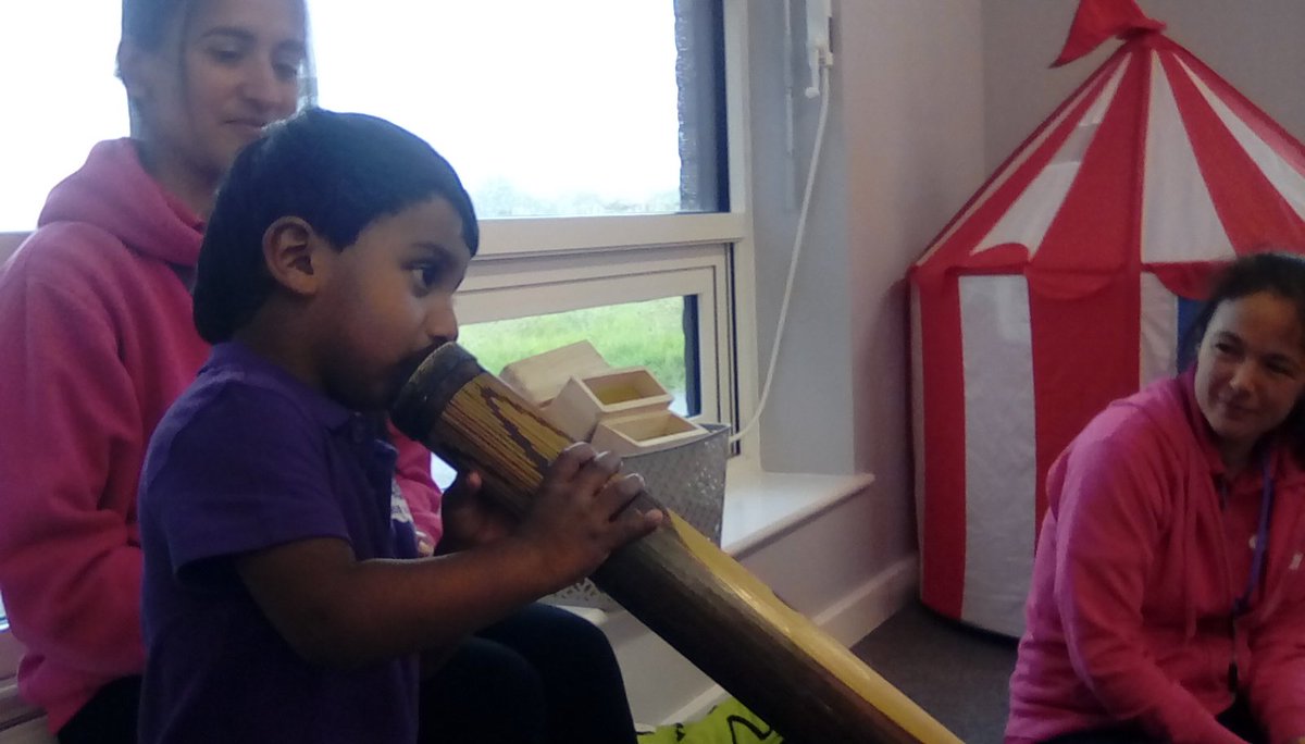 leapandlearn's tweet photo. The children at Leap and Learn Northstowe loved exploring international music with African drums and the Australian didgeridoo this week. https://t.co/aLALAbg4CZ