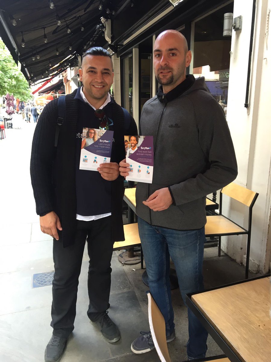 swyftee's tweet photo. The #Swyftee team have been out on the streets of #Soho, #Camden &amp; #Shoreditch spreading the word of our new #app! #ThursdayThoughts https://t.co/kltVzhrGGl