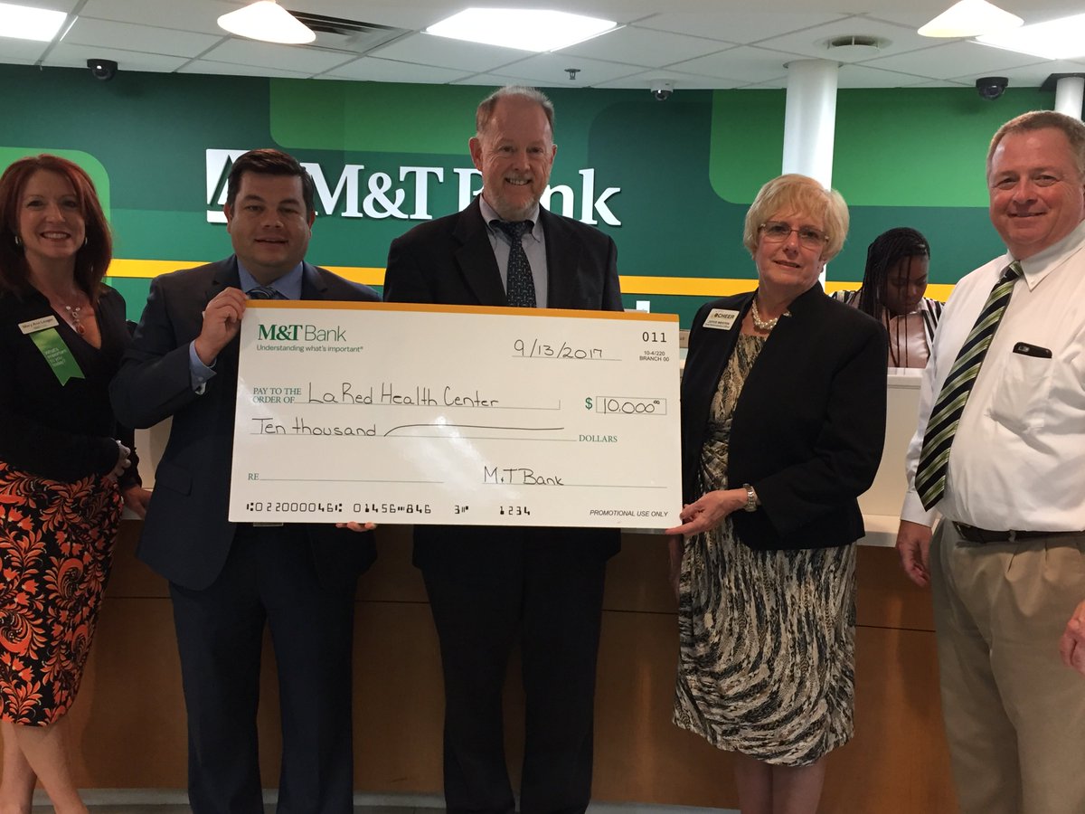 M&amp;T Bank donated $10K for the CHEER/LRHC collaborative effort to increase access to health care for Sussex County Seniors!