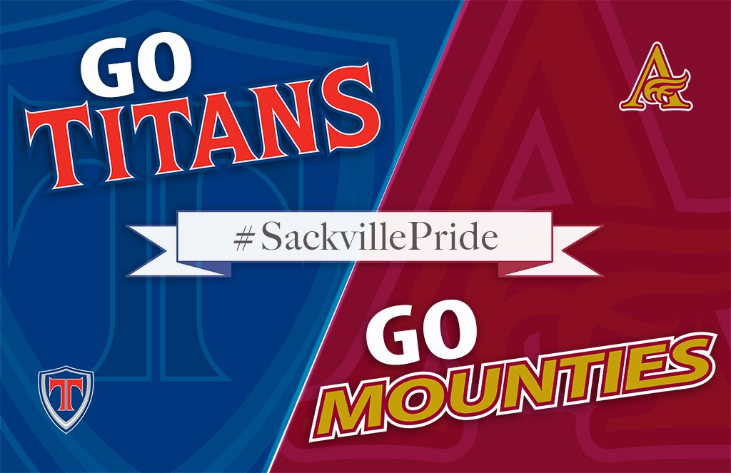 FRIDAY, SEPT. 15 #Football night in Sackville! Come cheer on the Titans (4 pm) and the Mounties (7:30 pm) on Alumni Field #sackvillepride