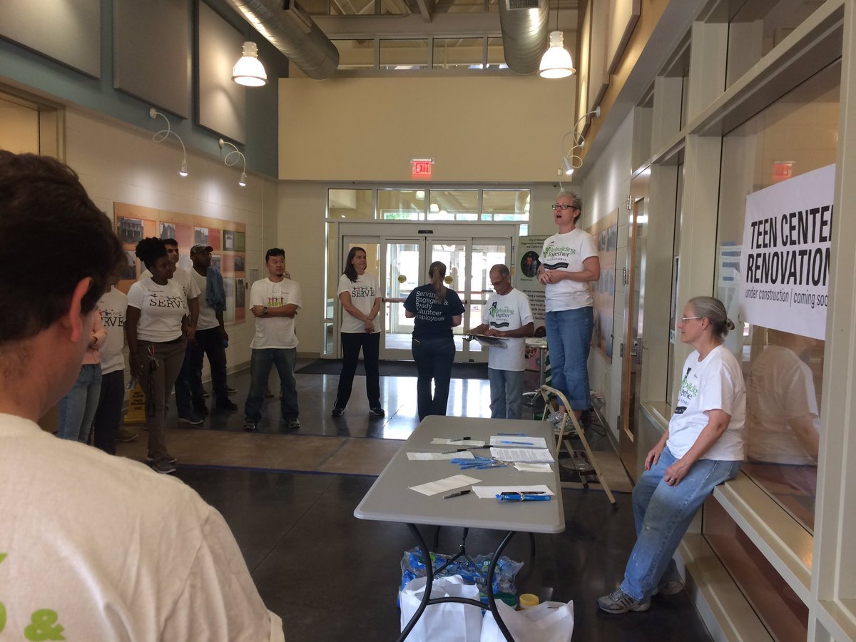 RPCA_AlexVA's tweet photo. Excited to kick off our volunteer build day for the Charles Houston Teen Center! Stay tuned for after photos @RTAlexandria @BraddockCitizen https://t.co/scuicNesdS