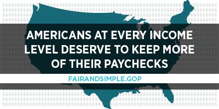 HouseGOP's tweet image. We think Americans at every income level DESERVE to keep more of their paychecks. RT if you think so, too →