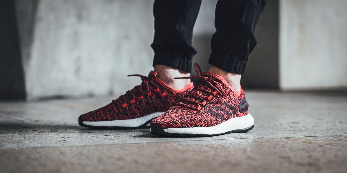 adidas pure boost red black,www 