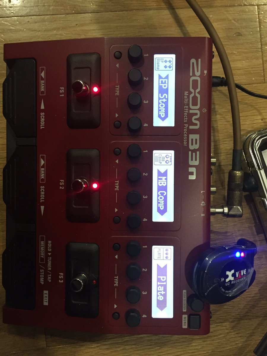 ZOOMのB3Nのセッティングは頭からサンズアンプ(プリアンプ)+EP Stomp