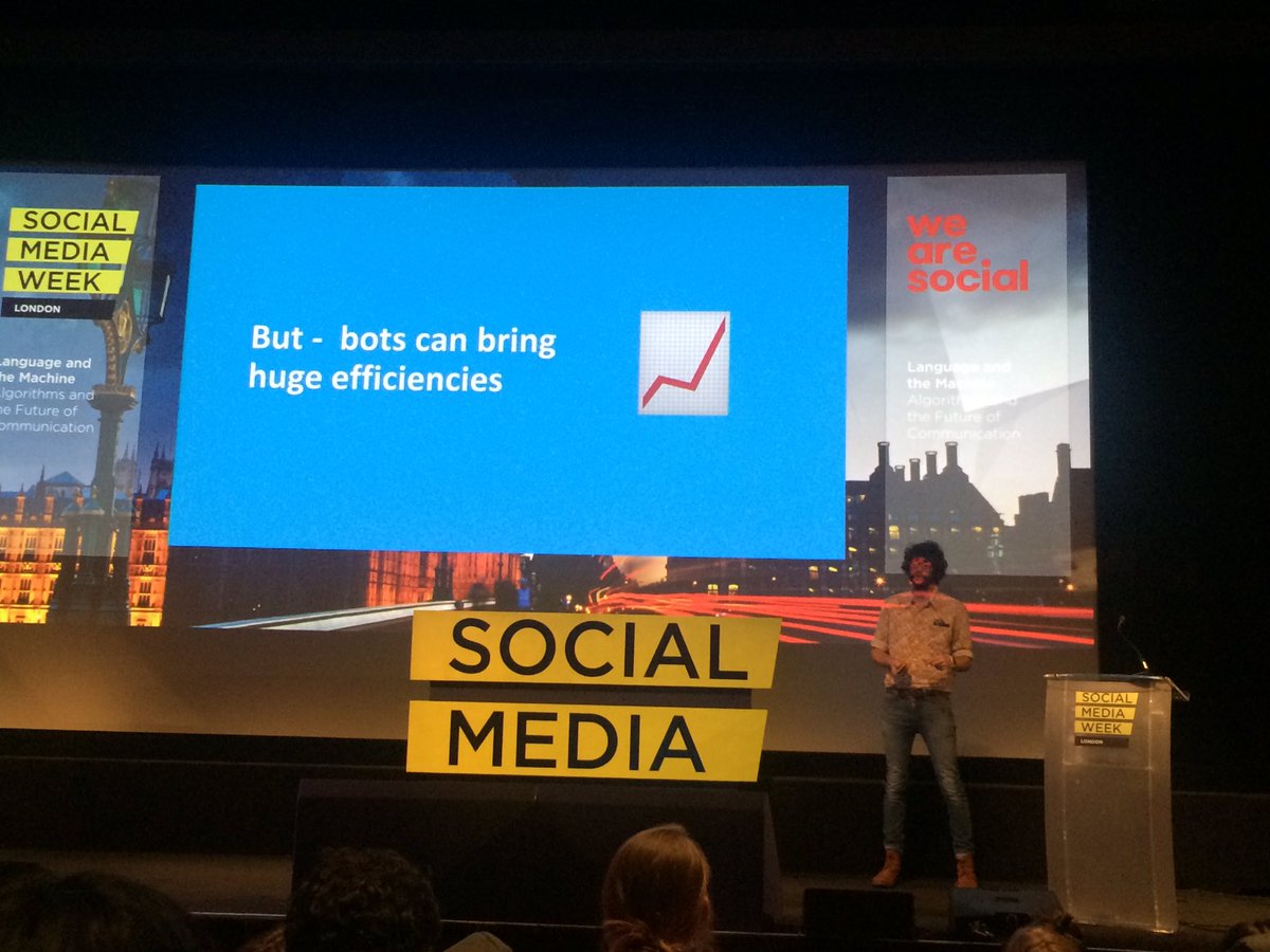 The development of chatbots aim for a more human conversation with customers. #SMWChatbotRevolution