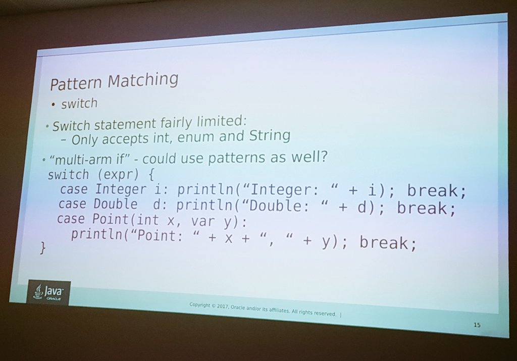 SvenNB's tweet photo. and more post #jdk9 ideas #netbeansday #patternmatching https://t.co/pEdsVBdfAR
