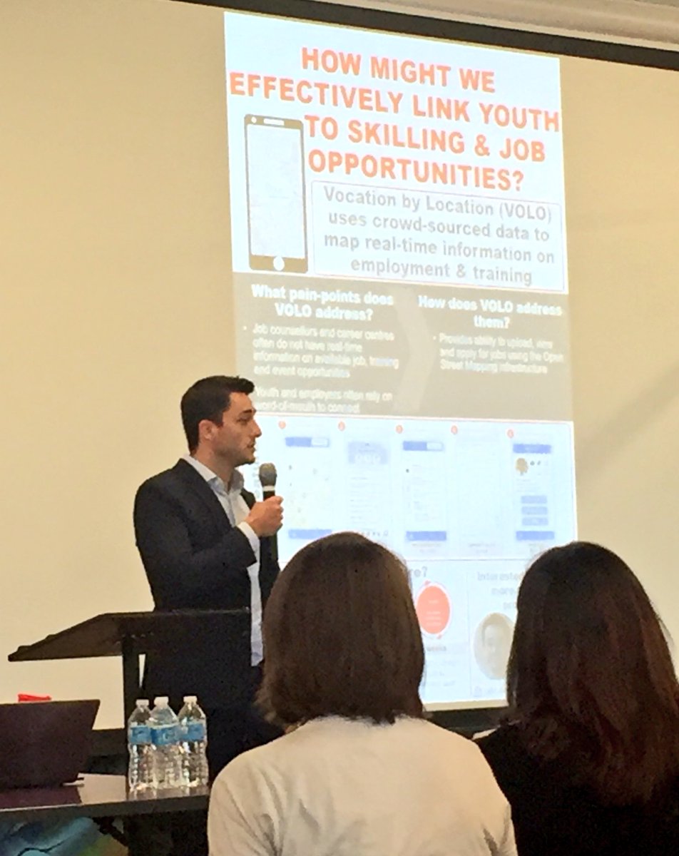 Jake Dancyger, <a href="/accenture/">Accenture</a> talking at #HOTsummit about the work with <a href="/SavetheChildren/">Save the Children US</a> to help #Youth secure decent work using geo data #ADP