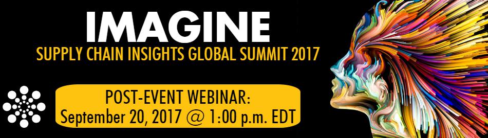 Join us Wednesday, September 20, 2017 @ 1:00 p.m. EDT for the 2017 Global Summit Post-Event #Webinar with <a href="/Elemica/">Elemica</a> #sciwebinar #Imagine2030