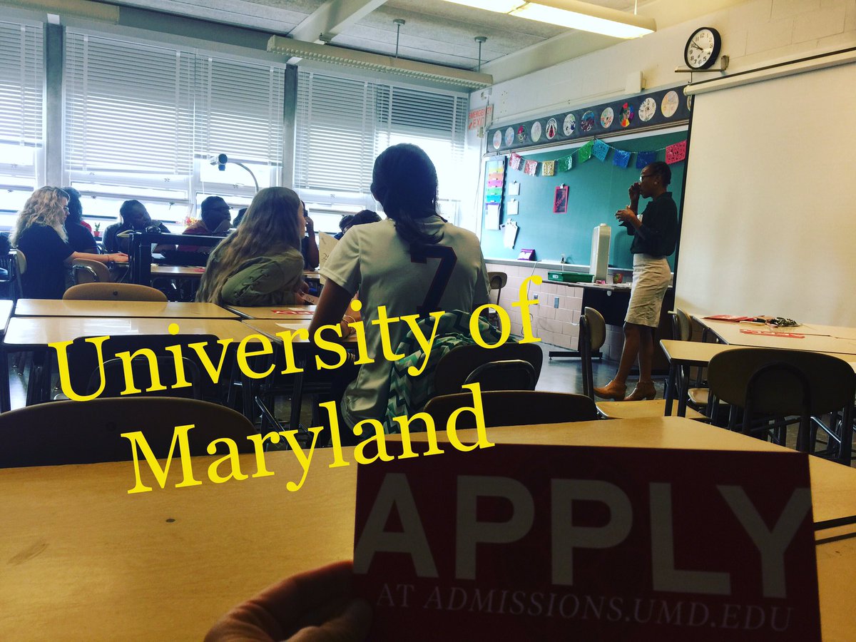 College representatives are coming to <a href="/PatapscoHSCFA/">Patapsco High School</a>. Sign up under College Visits in Naviance. Today was UMD!