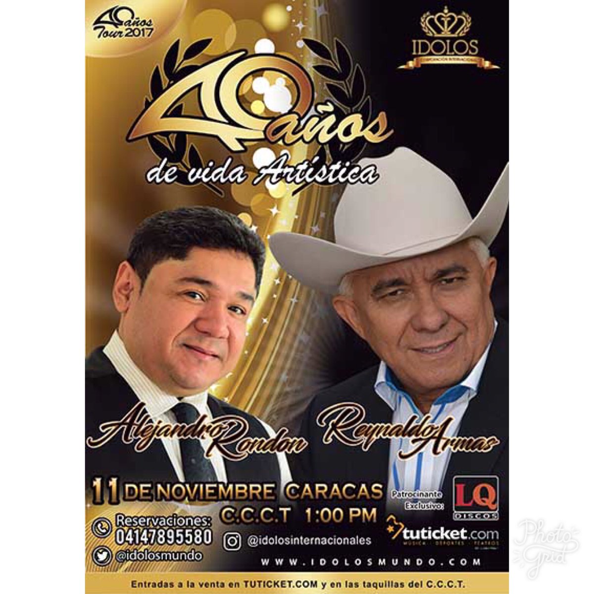 <a href="/RondonAlejandr/">Alejandro Rondón</a> celebra los 40 años de vida artística de <a href="/reynaldoarmasve/">Reynaldo Armas</a> en el ccct de Caracas te esperamos