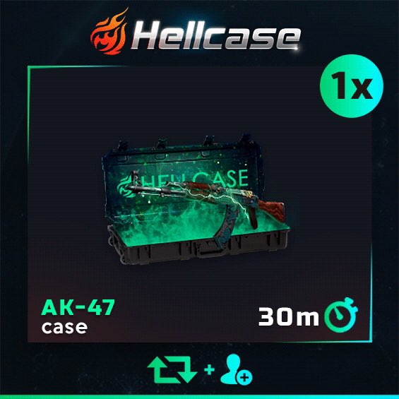 hellcase's tweet photo. 🔥AK-47 Case #Giveaway: 

▪️RT &amp; Follow &amp; Profile URL
▪️CLICK: https://t.co/7O7yIFlC16 

 🏆Winner in 30 minutes!

#hellcase https://t.co/yHzCtyx3V8
