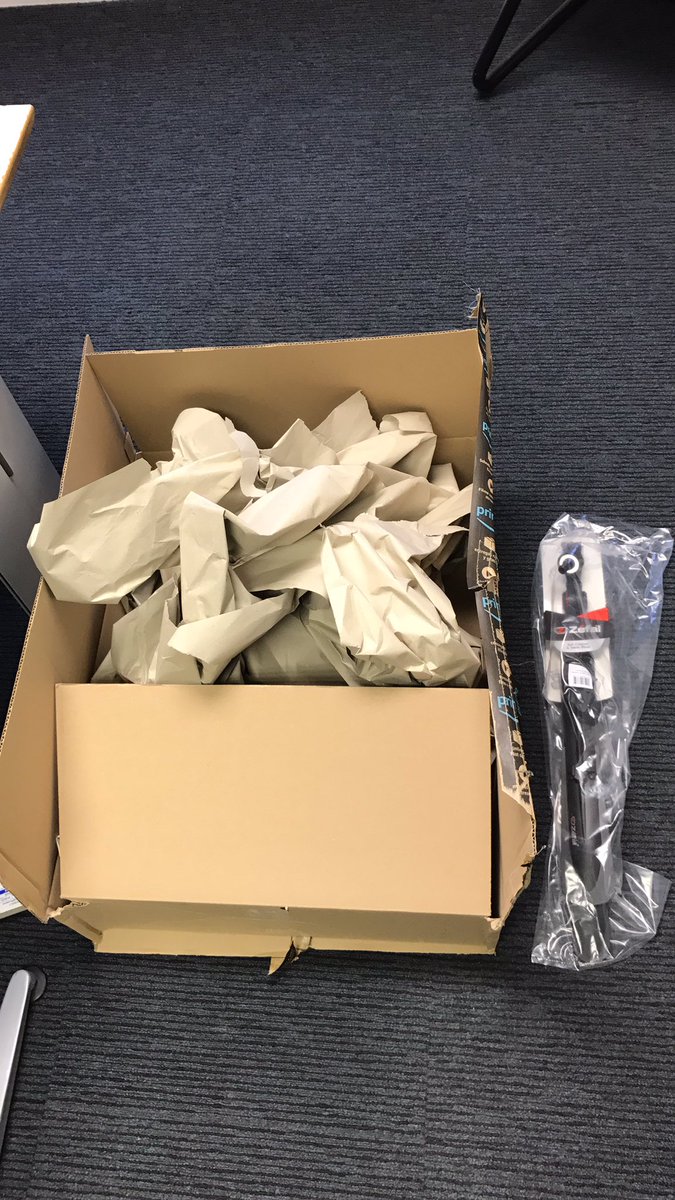AndyStewart31's tweet photo. Seriously @AmazonUK is this box really the most appropriate one you had for a mudguard ? I can fit in that! #wastage #thinkoftheplanet https://t.co/AWUMhypgsM