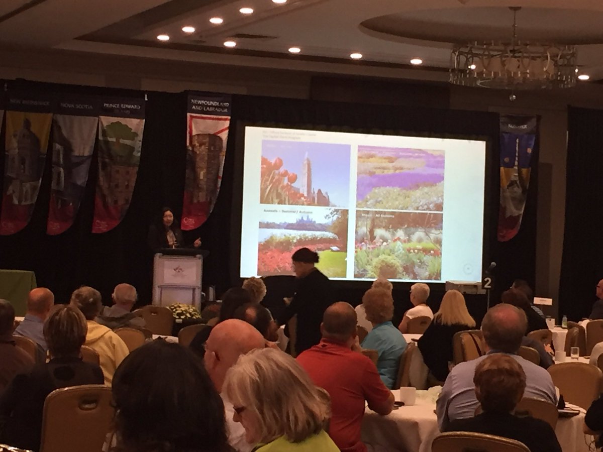 cibcef's tweet photo. Excellent presentation on the National Capital Floral program by Mario Fournier and Tina Liu @NCC_CCN @CCN_NCC #CiB2017 https://t.co/5rGu9TWDVn