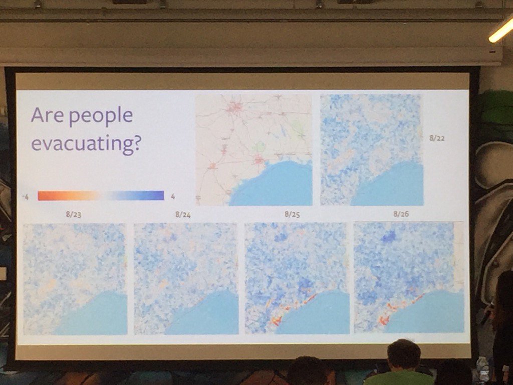 developmentseed's tweet photo. In a disaster, Facebook data can show where people are evacuating to in near real-time #HOTSUMMIT https://t.co/HMTilYzL5W