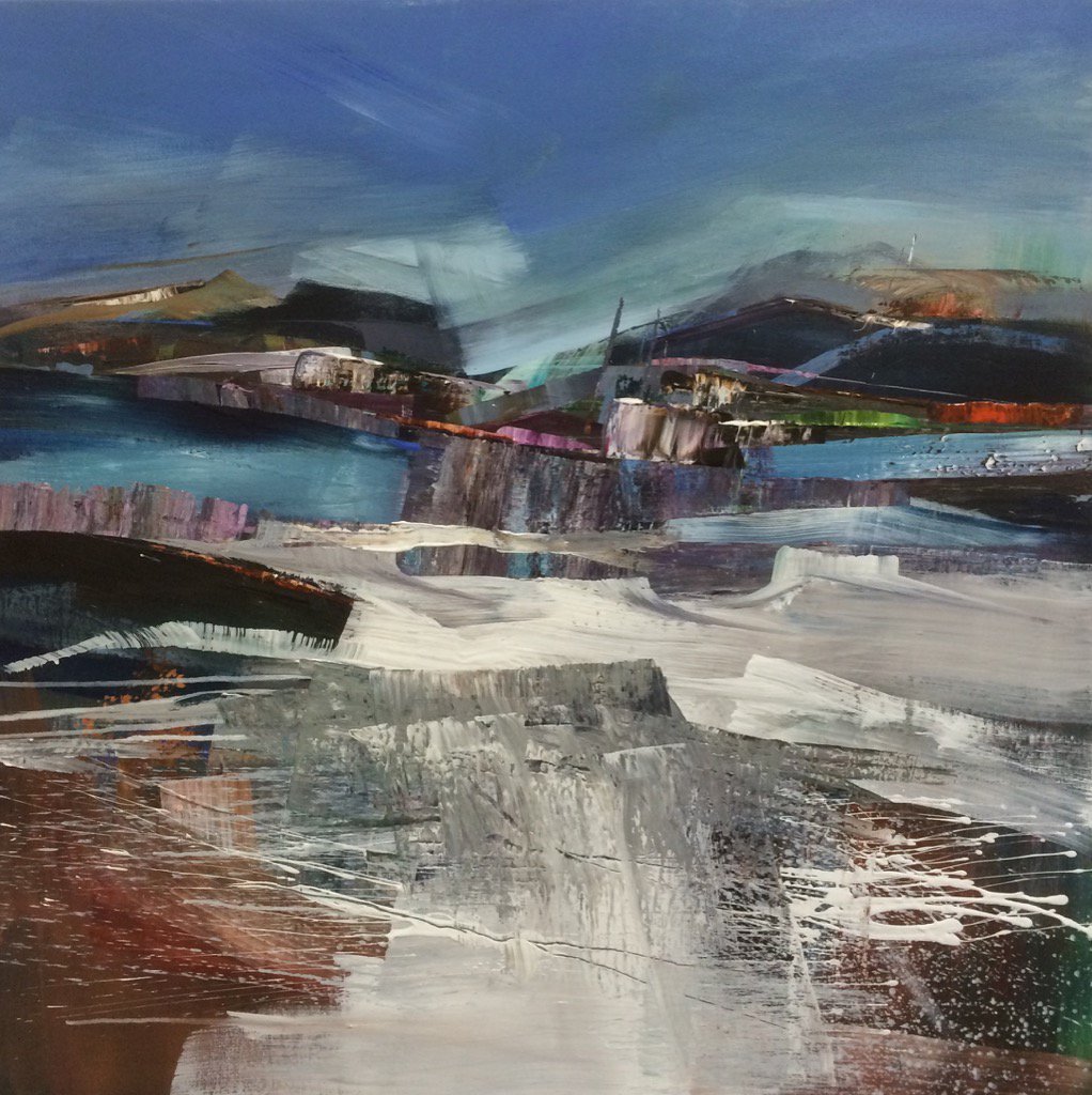 celiafish's tweet image. 'Rising' Acrylic on canvas 80x80cm