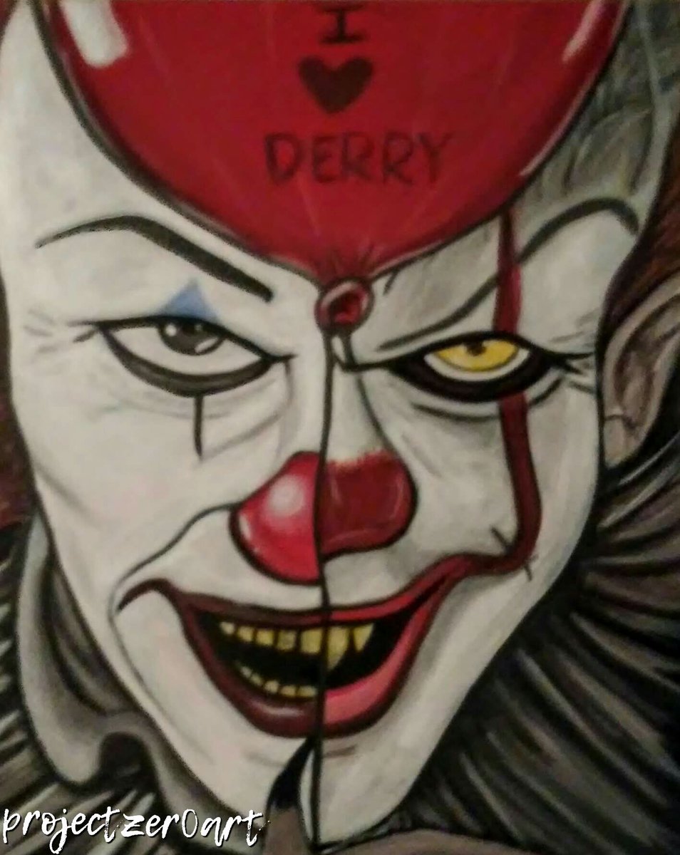 projectzer0art's tweet photo. '27' 16x20 Acrylic on Canvas
#Pennywise #ITMovie #STephenKingIT #stephenking #HorrorMovies #horrormovieart #darkart #projectzer0art https://t.co/cqs20Kbxvz