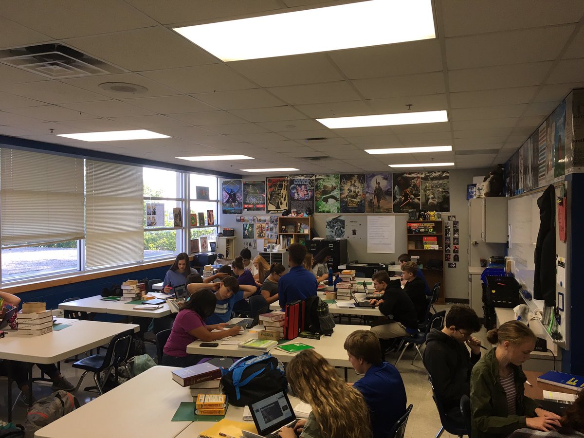 Mrjameswhs's tweet photo. Students discussing the Hero's Journey and how it applies to @ransomriggs Miss Peregrine's Home for Peculiar Children. https://t.co/RXzKzqlRoq
