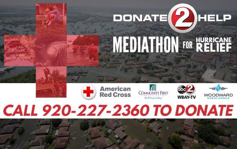 RazorWisconsin's tweet image. So far we've raised $16,185 for #HurricaneRelief! Let's try to get to $20K by noon! #Donate2Help @WBAY @RedCross #CommunityFirstCreditUnion