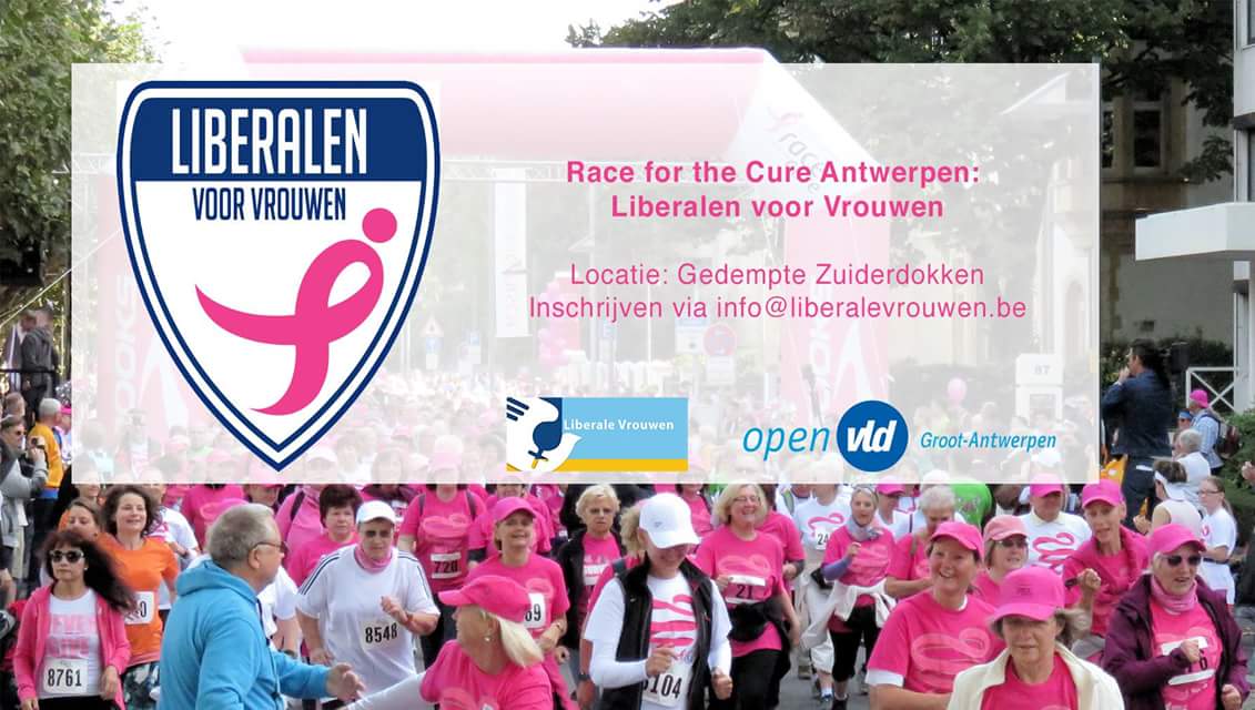 VrouwenVrij's tweet image. Team "Liberalen voor vrouwen" zijn al met 47 voor de #raceforthecure in Antwerpen. Daar kunnen gerust nog een paar mensen bij 💙💪🎗️