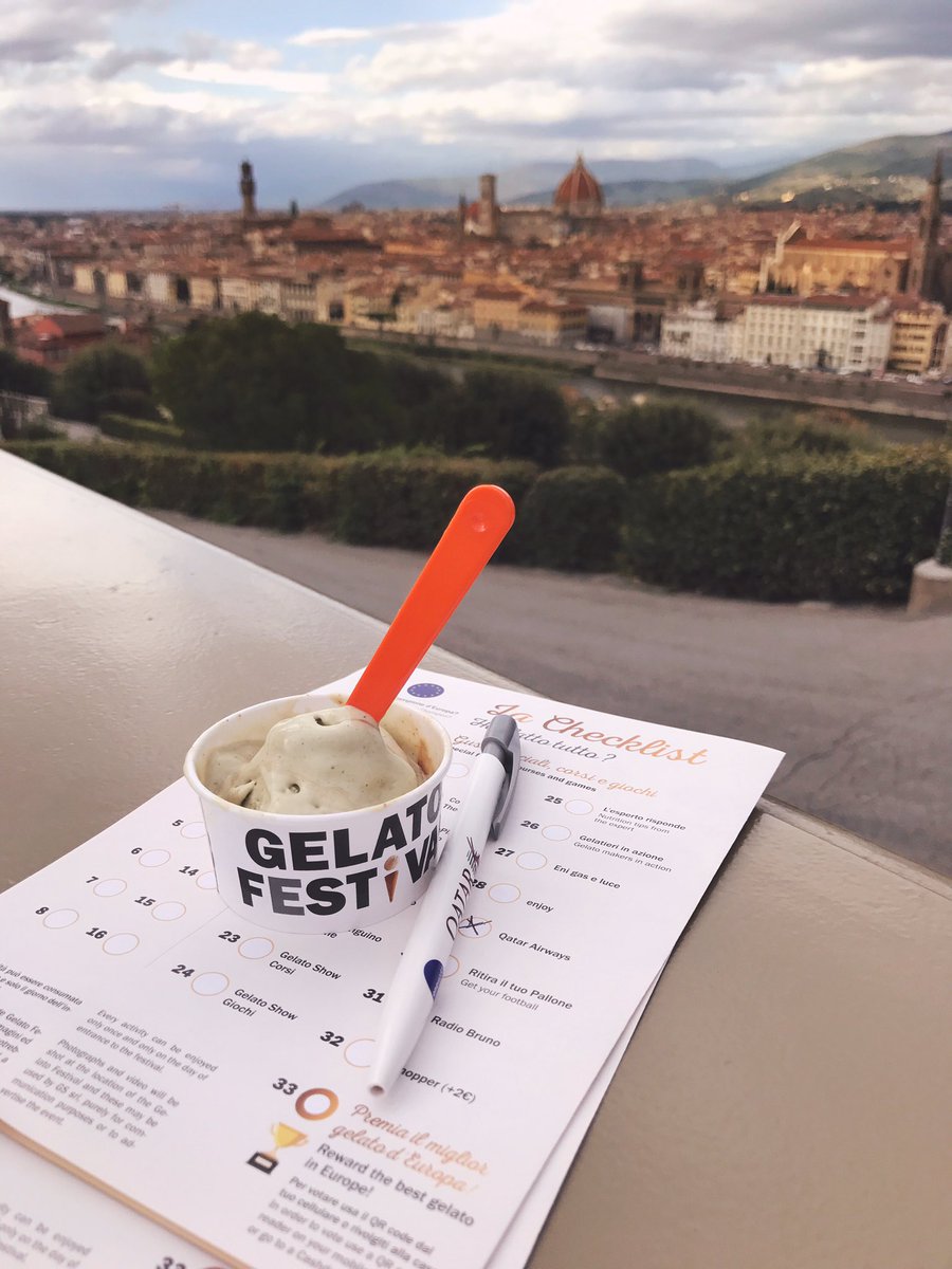Al Piazzale Michelangelo è arrivato il <a href="/gelato_festival/">Gelato Festival Europe</a>! Partiamo con <a href="/qatarairways/">Qatar Airways</a> #goingplacestogether #Firenze