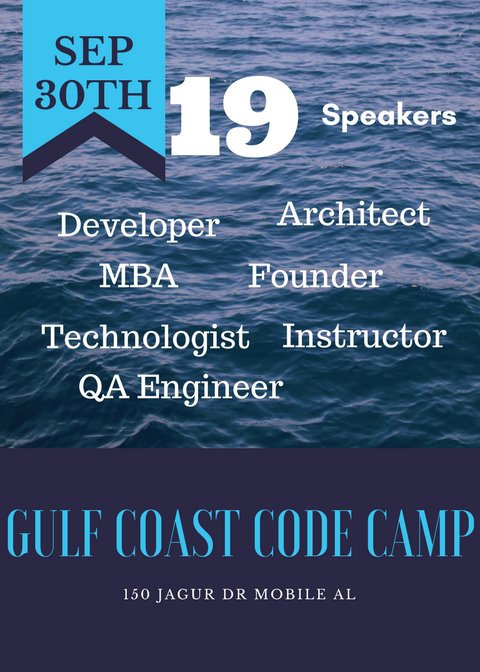 gccodecamp's tweet image. 19 experts #gulfcoastcodecamp