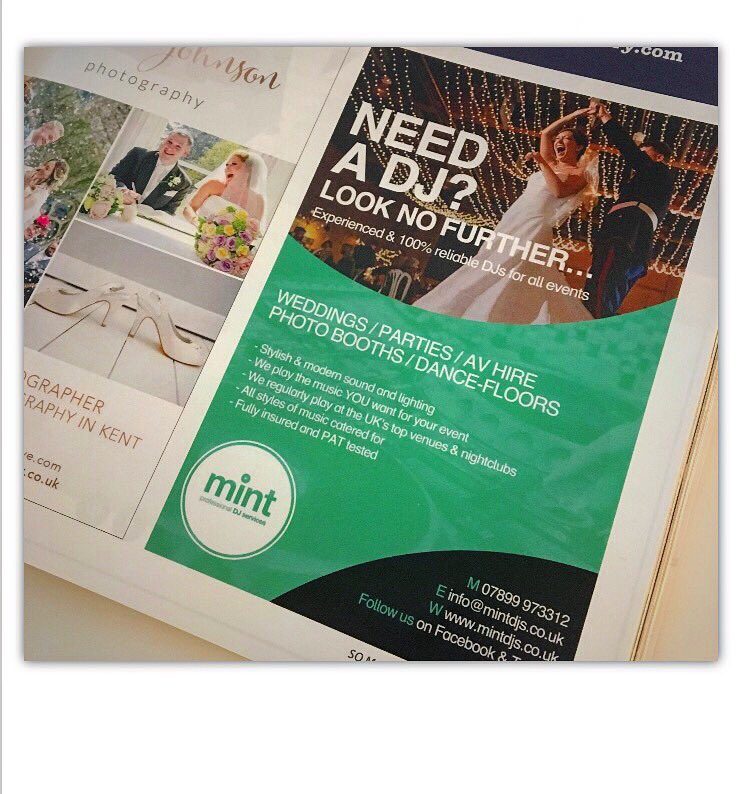 I see you 👀Thanks <a href="/SoMagazines/">SO Magazines</a> for the feature 😉#TunbridgeWells #weddingdj