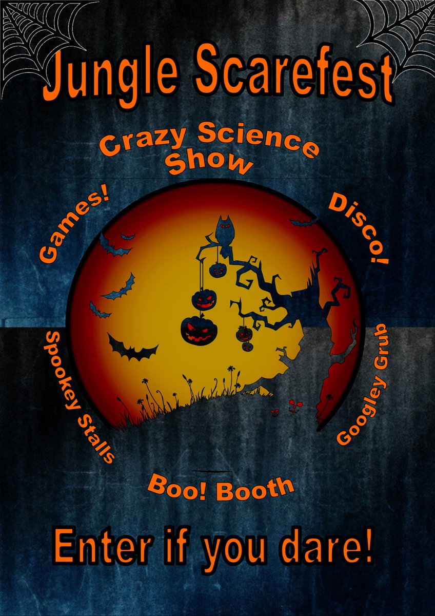 Tickets now on sale for the Jungle Fun Scarefest, Tuesday 31st Oct @ 6:30pm. Call us for more info on 0151 498 4770 
#Jfscarefest #Halloween