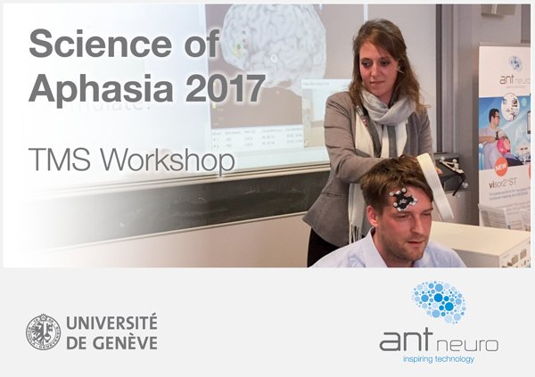 ANTNeuro's tweet photo. Thank you for having us &amp; for the great conference organization #ScienceofAphasia #SoA2017 #Geneva #TMSworkshop #ANTNeuro https://t.co/iivxfj7GEY