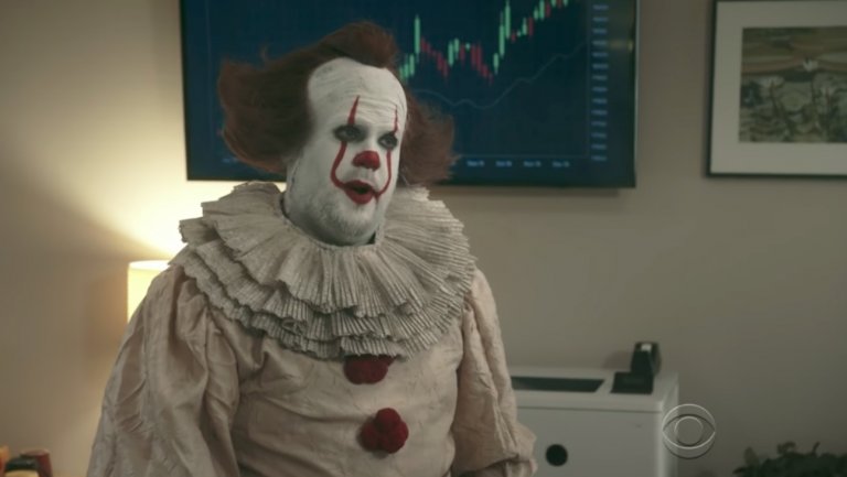 .<a href="/JKCorden/">James Corden</a> as #ItMovie is scary funny thr.cm/umIkIJ
