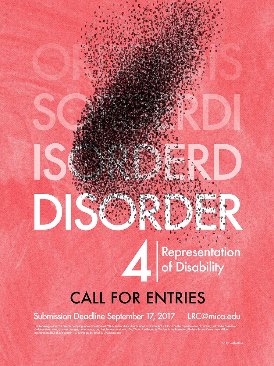 MICADisability (@micadisability) on Twitter photo We're accepting submissions until Sept 17! Send submissions to lrc@mica.edu #representationofdisability #disabilityawareness #disabilityart We're accepting submissions until Sept 17! Send submissions to lrc@mica.edu #representationofdisability #disabilityawareness #disabilityart