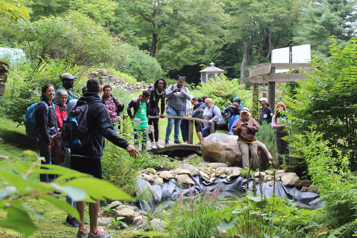 EagleEyeInst's tweet photo. Site tour, nature walk, trail building, and Meet a Tree! All part of recent LAF with the JB Scholars of Hampshire College #LearnAboutForests https://t.co/IicWFbWy9C