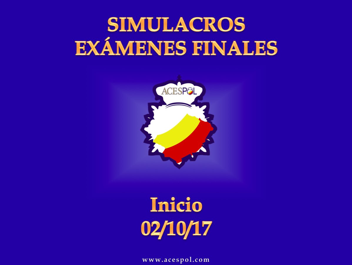 Sorteamos entre todos los RT una plaza en nuestro doble Curso de Simulacros de Exámenes Finales Escala Básica.+info: acespol.com/cursos/cursos-…