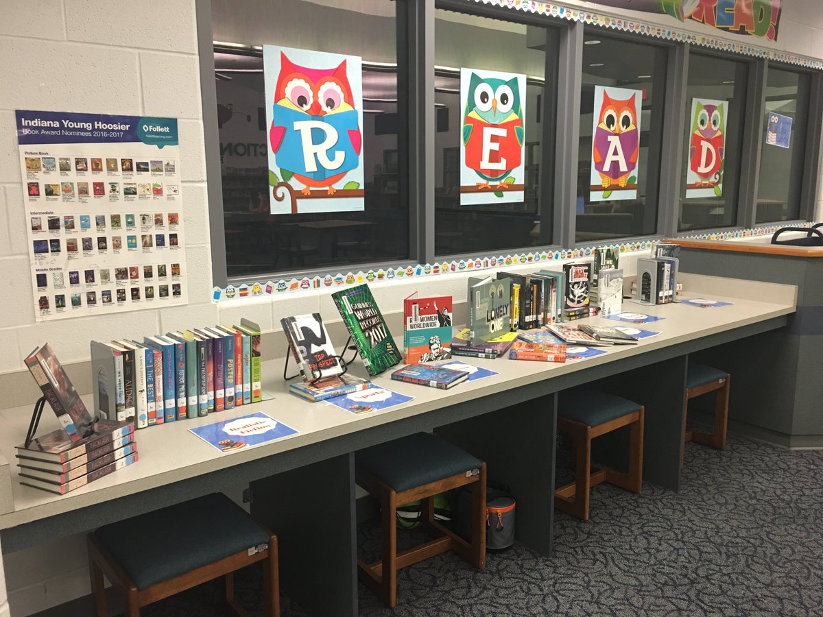 new books hit the shelves at SMS today!  We love new books!  #scott2reads #scottsburgms